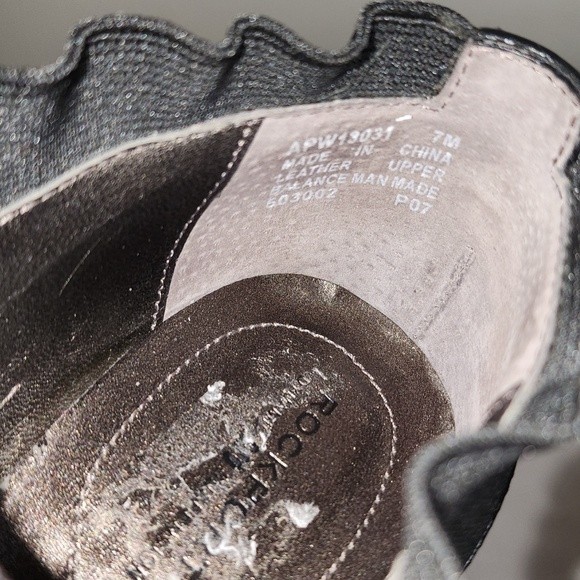 Rockport Dynamic Suspension leather black heels with comfort stretch - Picture 8 of 12